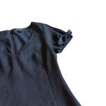 Club Monaco Navy Blue Sheath Dress Textured Fabric Short Bow Sleeves Size 4 Photo 2