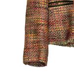 Liz Claiborne Blazer Size 10 Petite Multi Color Leather Buttons Lined Womens LS Photo 4