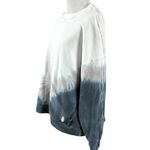 Free People  Ombre Tie Dye Metti Crew Black White Size Small Oversized Pockets Photo 6