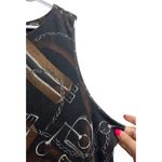 Lauren Ralph Lauren Equestrian Buckle Silk Wool Jersey Sleeveless Top 3X Brown Photo 2