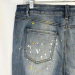 Cato  Size 14‎ Capri Jeans Cropped Blue Distressed Paint Splatter Mid Rise 1143 Photo 12