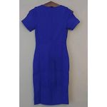 Mystic NEW ModCloth Royal Blue V-Neck Short Sleeves with Slits Sheath Dress S Photo 1