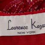 Laurence Kazar Vintage 100% Silk Red Beaded Sequin Dress Women's Small Photo 6