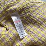 Topshop New  Seersucker Check Short Sleeve Midi Wrap Dress Lime Lilac Size 2 Photo 11