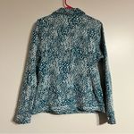 Isaac Mizrahi Women's ‎ Live Teal Blue Patterned Snap Front Jacket Size Medium Photo 6