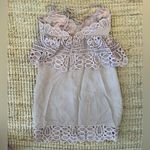 Gianni Bini  Peplum Lace Overlay Dress in Light Purple Mauve size 6 Photo 1