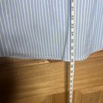 Talbots Light Blue and White Striped Sleeveless Blouse size 10 Photo 4