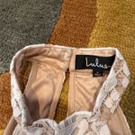 Lulus Off White Nude Crochet Lace Sleeveless Pants Jumpsuit Boho Chic Size Small Photo 3