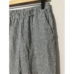Quince 100% European Linen Pants Black White Classic Mini Gingham EUC Size S Photo 4