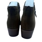 MIA Stitch Fix Olive Green Booties Suede Ankle Boots SZ 6W Western Stitch Wide Photo 2