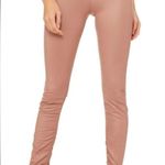 Alo Yoga Goddess Alosoft High Waist Blush Pink Ruched Leggings Photo 0