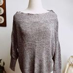 Free People Grey Knit Off the Shoulder Sweater Medium Photo 0
