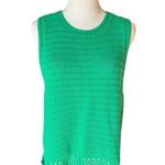 J.Crew - Green Crochet Knit Cotton Sweater Vest Tank Top Sz M Photo 1