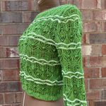 ZARA  Green Lace Knit Women's Sweater Photo 2