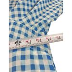 Denim & Co. 3X Blue White Gingham Check Button Front Long Sleeve Top Office Photo 10