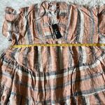 Lulus Women’s double V neck dusty orange stripes cover up mini dress Small Photo 6