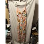 Paper Heart NWT  Pink Fruit Linen Blend Maxi Dress Size XL Tropical Beach Vibe Photo 5