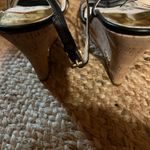 Michael Kors  T Strap Strappy Black Wedge Sandal Shoes Sz 7 Open Toe  Photo 4