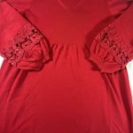 Women's Red Top Tunic 2X Peplum V Photo 1