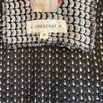 Crescent  women's size small tan pancho with black tassels Photo 3