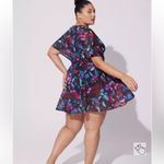 Torrid NEW Mystical Forest Floral Mini Dress Fairy Dark Goth Rose Vampire Flirty Photo 1