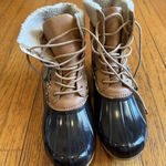 Sam Edelman Women's Size 10 Caldwell Natural Snake Print Leather Duck Boots Photo 0