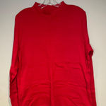 Christopher & Banks Red Mock Neck Long Sleeve Shirt Size XL Holiday Christmas Photo 0