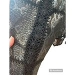 Women's S.M.H Black Snakeskin Print Crocheted Trim jacket 1X Size XL Photo 3