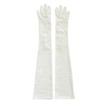 Vintage White Formal Opera Length Wedding Long Evening Gloves 23" Long Size S Photo 2