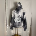 Obey  Worldwide Tie Dye Hoodie Black Gray Rose Graphic Unisex Medium Photo 6