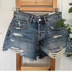ZARA  women’s Mid-Rise Distressed Shorts Photo 0