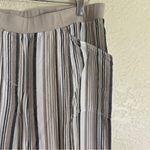 Chico's "Knit" Earth Tones Striped Pull On Pants Size 1.5 Casual Stretch Capri Photo 7