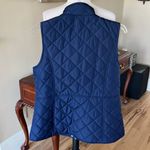 kim rogers Quilted Jacket Vest Navy Blue Photo 4