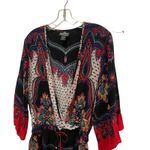 Angie  Romper Paisley Print‎ Drawstring Waist V-Neck Festival Boho Medium Photo 4