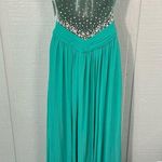 La Femme  Turquoise Strapless Dress Size 0 NWT Photo 7