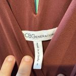 BCBGeneration  Burgundy Draped Jumpsuit Sz small Photo 5