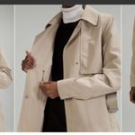 Lululemon always there short trench coat raw linen size 4 Photo 3