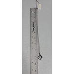 Kendra Scott Letter "U" Disc Pendant Necklace Rhodium Black Mother-Of-Pearl Photo 3