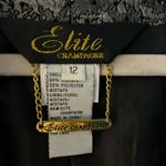Elite Champagne Women’s Grey Bow Dressy Blazer Sz 12 Black Photo 6