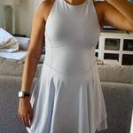Lululemon Athletica Court Crush Tennis Dress Baby Light Blue Size 4 PWBE/WHT NWT Photo 4
