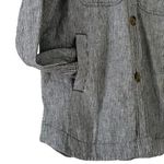Ann Taylor NWT Loft Shirt Jacket shacket Womens XS Linen Long Sleeve Button Down Striped Photo 5
