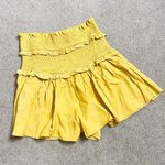 DO+BE Mustard Yellow Ruffle Tiered Shorts Photo 0