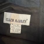 Ellen Ashley Vintage 90s Black 100% Linen Short Sleeve Zip Back Sheath Dress 10 Photo 6