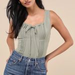 Lulus Kessa Olive Green Bustier Tank Top Photo 0