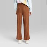 ASCOT + HART Josie Rib Knit Wide Leg Crop Sweater Pant Size M Orange Size M Photo 3