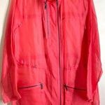 Elie Tahari Molly Silk Coat Lightweight Sheer Parka / Trench Jacket Pink size L Photo 0