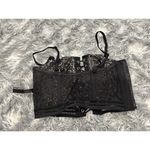 Victoria's Secret Black and Tan Lace Corset Medium M Photo 8