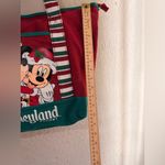 Disneyland Santa Mickey Minnie Mouse Christmas Red Canvas Tote Holiday Bag. Photo 4