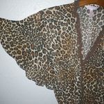 Belle Nuit Intimates S Leopard Wrap Negligee Black Photo 3