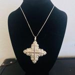 Sterling Silver Vintage 1983 Christmas Cross Reed & Barton  pendant necklace Photo 0
